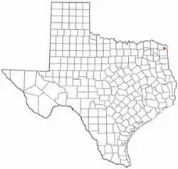 Location of Redwater, Texas