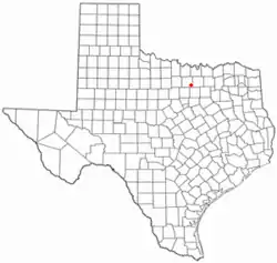 Location of Rhome, Texas
