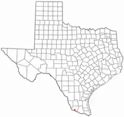 Location of Rio Grande City in the U.S. state of Texas