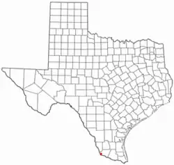 Location of Salineno, Texas