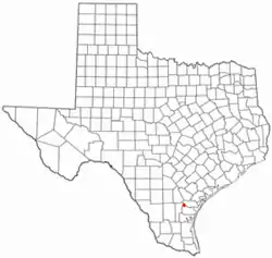 Location of Sandy Hollow-Escondidas, Texas