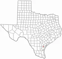 Location of Sinton, Texas
