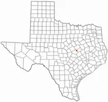 Location of Troy, Texas