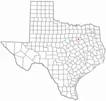 Location of Waxahachie, Texas