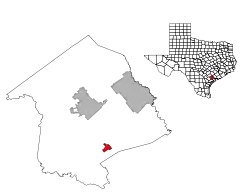 Location of Bloomington, Texas