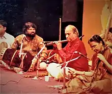 N Ramani in a concert with N Rajam and T S Nandakumar in Bombay