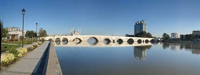 A view of Adana with the Roman era Stone Bridge