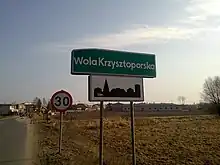 Wola Krzyztoporska road sign