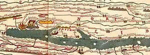 Image 3A map of the Istrian peninsula from the Roman map Tabula Peutingeriana, made sometime in the 4th century (from History of Croatia)