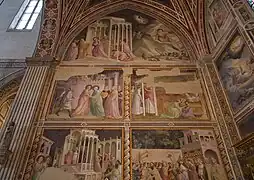 Taddeo Gaddi, Stories of the Virgin (c. 1330), Baroncelli chapel, north wall