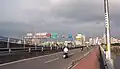 The eastbound motorcycle/bicycle/pedestrian bridge of Taipei Bridge in 2008