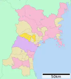 Location of Taiwa in Miyagi Prefecture