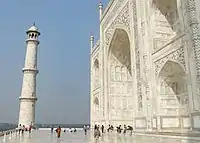 Taj Mahal Exterior with a minaret