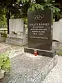 Takács's gravestone in Budapest