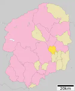 Location of Takanezawa in Tochigi Prefecture