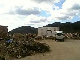 Takekoma Station after the 2011 Tōhoku earthquake and tsunami