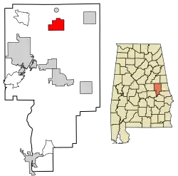 Location of New Site in Tallapoosa County, Alabama.