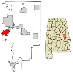 Location of Our Town in Tallapoosa County, Alabama.