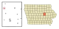 Location of Gladbrook, Iowa