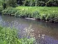 Bed and banks of the river, which is usually shallow and fast-flowing at this point.