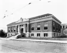 The Tampa Free Library on the roadside on March 18, 1919