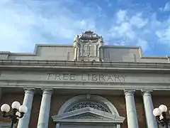 Detail of Tampa Free Library building