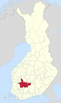 Location of Tampere sub-region