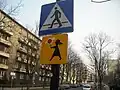 Poland school crossing sign