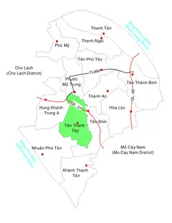 Location in Mỏ Cày Bắc District