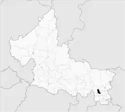 Location of the municipality in San Luis Potosí