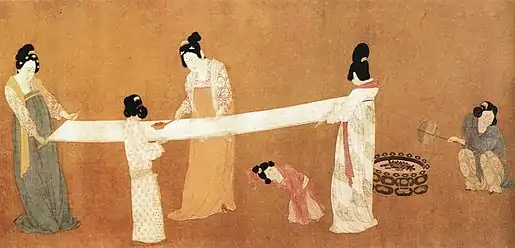 Another Tang dynasty painting illustrating ruqun