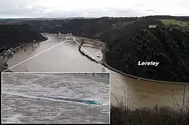 Ship accident near the Lorelei, January 2011