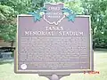 The Tanks Historical Marker (side 1) from the Ohio Historical Society at Ironton High School