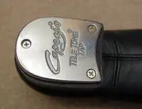 Metal tap on bottom of heel