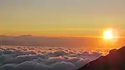 View of Mount Ruapehu from close to the summit of Mount Taranaki