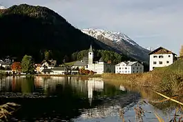 Lake Tarasp at dawn