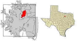 Location of North Richland Hills in Tarrant County, Texas