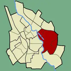 Location of Annelinn in Tartu.