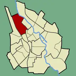 Location of Tähtvere in Tartu.