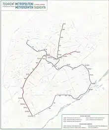 Image 25Tashkent Metro Map as of April 2023 (from Tashkent Metro)