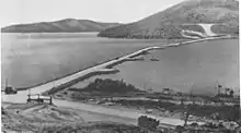 Tatana Island Causeway built from Port Moresby to Tatana Island by US Army for as an unloading base.