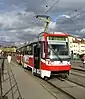 Modernized tram type K2R in Brno