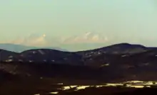 snow-capped mountains from a distance