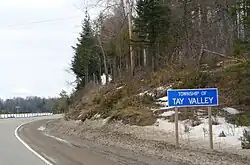 Road sign along Highway 7
