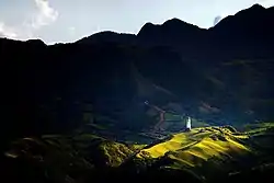 Mountainous terrain of Mahatao with Tayid Lighthouse