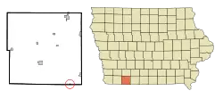Location of Athelstan, Iowa