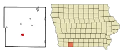 Location of Bedford, Iowa