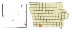 Location of Blockton, Iowa