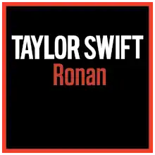 Cover art of "Ronan", showing texts on a black background