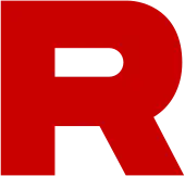 A red 'R' in sans-serif font